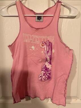 vintage lil pink led zeppelin' tank top.